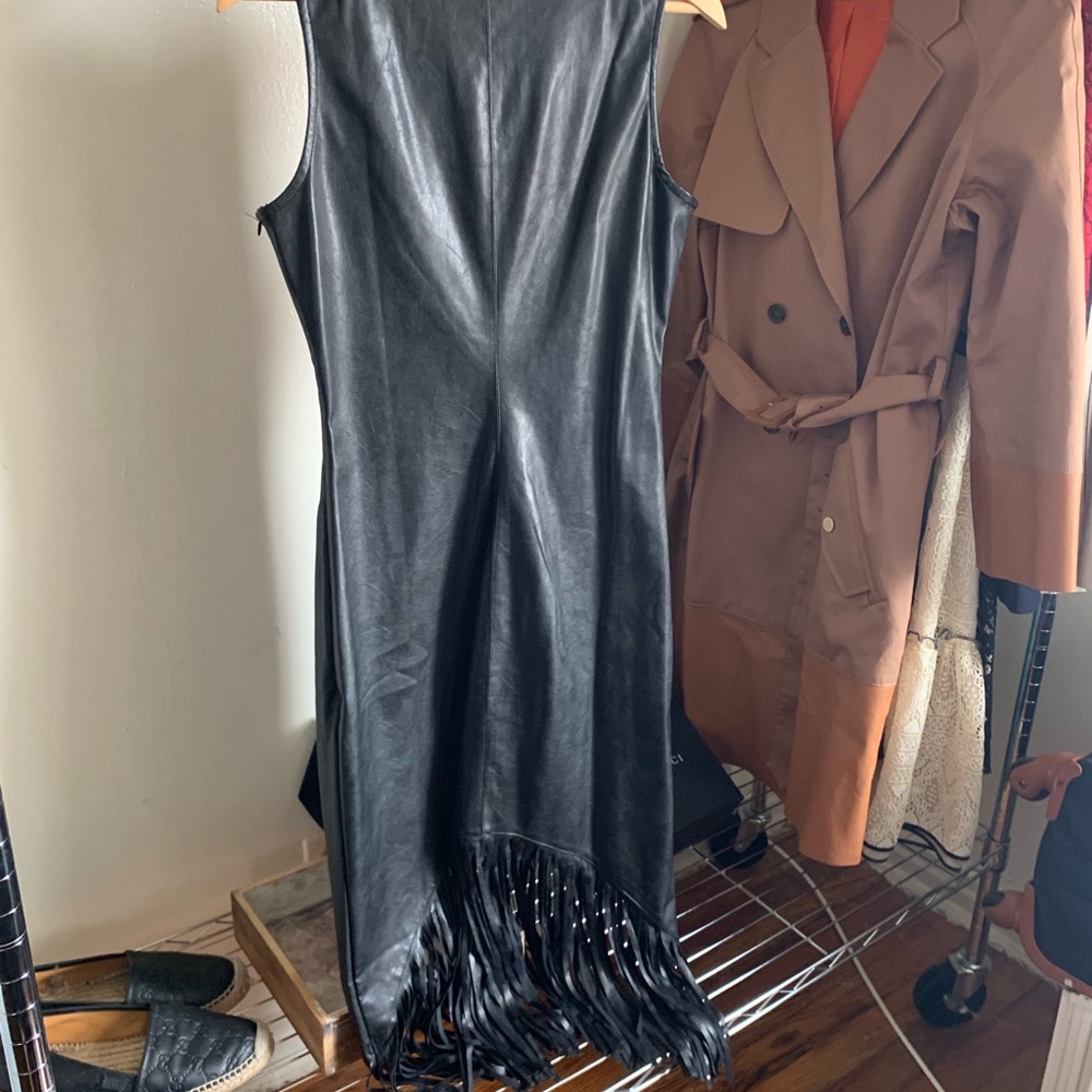 leather black dress - Picture 2 of 2